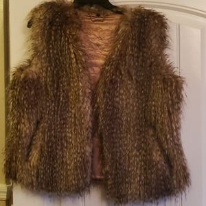 Faux fur vest